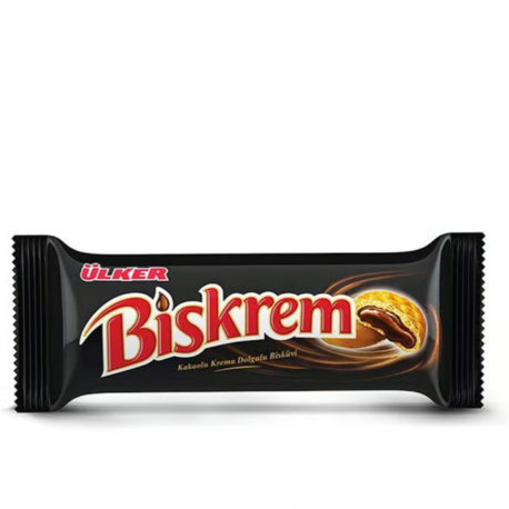 Ülker Biskrem Bisküvi Kakaolu Rulo 100 gr X 18'li Koli Krema Dolgulu