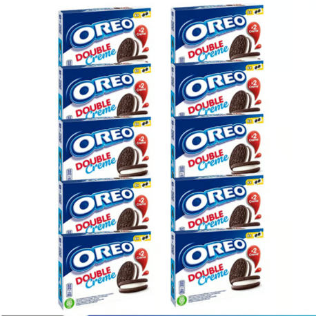 Oreo Duble Vanilya Aromalı Dolgulu Kakaolu Bisküvi 170 GR - 10 Paket