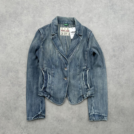 Benetton vintage kadın kot ceket L