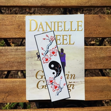 Tia Craft Yin Yang ve Kiraz Çiçeği Motifli 3D Kitap Ayracı Dekoratif Hediyelik