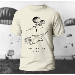OPERATION ATTILA - Özel Tasarım Ekru Tişört