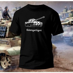 WW2 - KÖNIGSTIGER - TIGER II - Özel Tasarım Siyah Tişört 