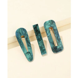 Green Galaksi Hair Clips Set 