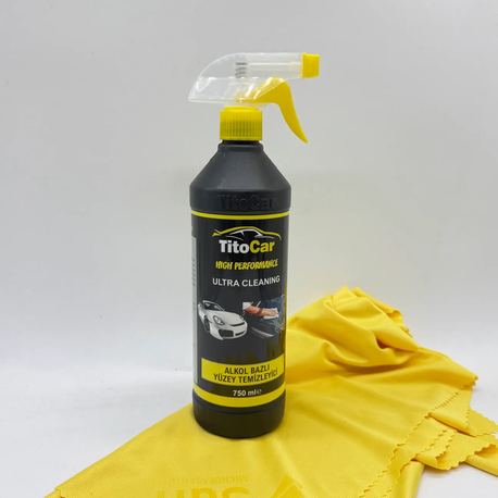 Cam Temizleme Ve Parlatma Seti TitoCar IPA 750 ml + Cam Bezi 50x70cm