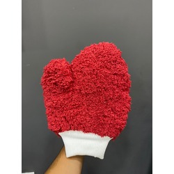 Mikrofiber Oto Yıkama Eldiveni Kırmızı