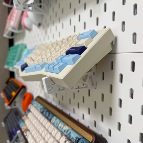 Yatay Delikli ikea Skadis Klavye Tutucu / Standı