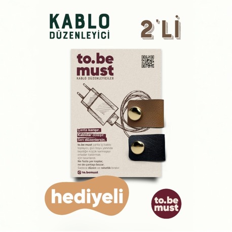 Tobemust 2'Lİ KAHVERENGİ /SİYAH - Kablo Düzenleyici - 2 Adet - 