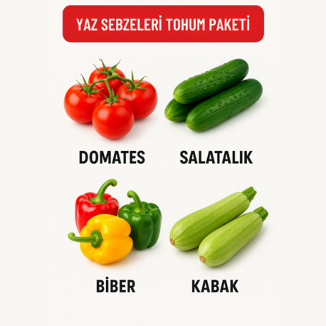 Yaz Sebzeleri Tohum Paketi ( Ata Tohumu)
