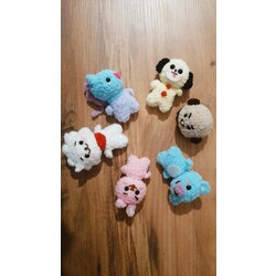 6 adet Peluş Bt21 emojisi