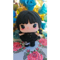 Pop-figür Amigurumi Wednesday Addams