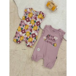Kız Bebek Önden Çıtçıtlı 2li tulum
