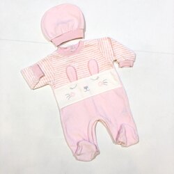 kadife kız bebek tulum, pembe, 1260