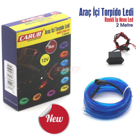 İP NEON LED 2 METRE MAVİ