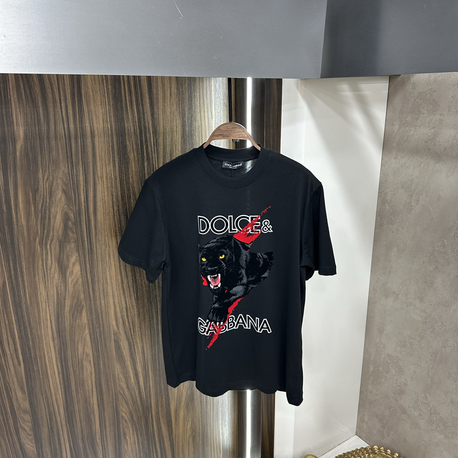 DOLCE GABANNA Flok Basklı İthal Siyah Tişört