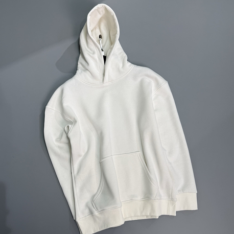 Beyaz oversize hoodie