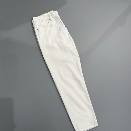 Beyaz boyfriend Gabardin pantolon 