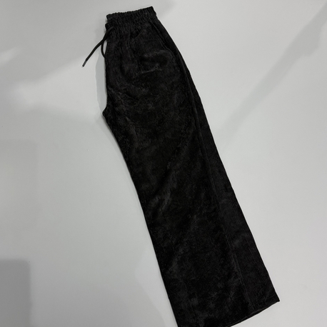 Siyah baggy kadife pantolon 