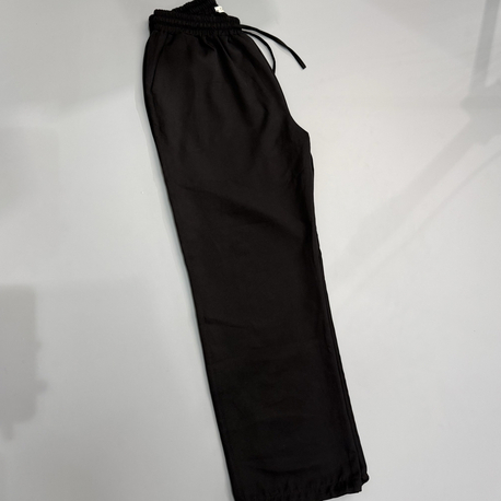 Siyah baggy paraşüt kumaş pantolon 