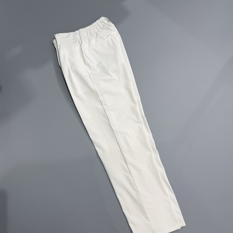 Beyaz baggy pileli kumaş pantolon 