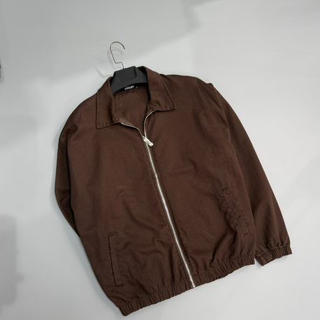 Kahverengi oversize Gabardin ceket 