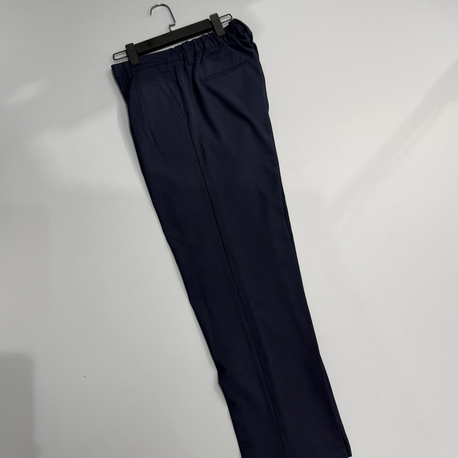 Lacivert baggy pileli kumaş pantolon 