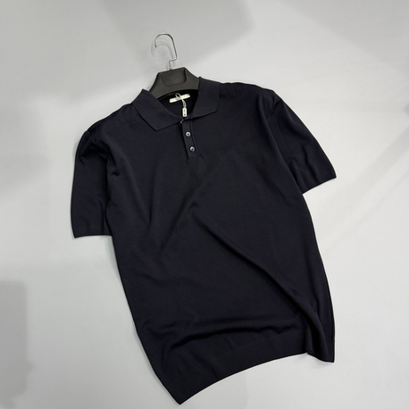 Lacivert triko polo yaka 