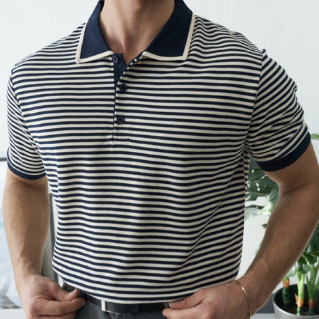 Çizgili polo yaka 