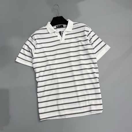 Ekru siyah polo yaka 