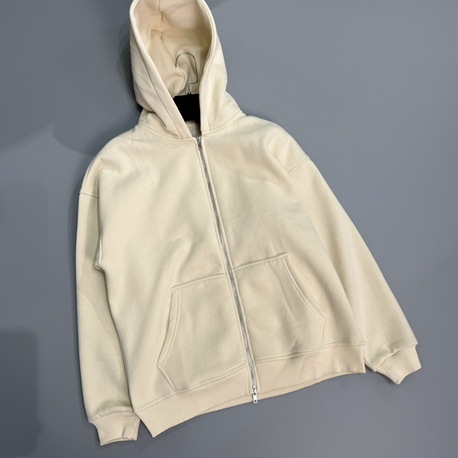Krem oversize zipper