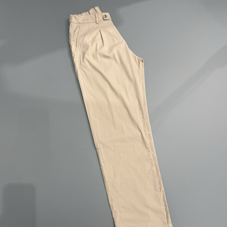 Bej baggy pileli jogger pantolon 
