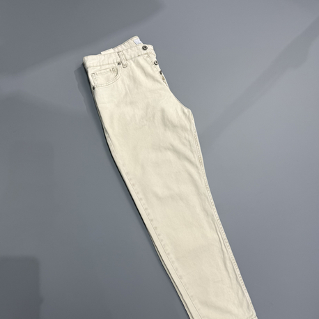 Krem boyfriend Gabardin pantolon