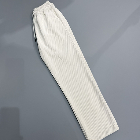 Krem baggy kadife pantolon 
