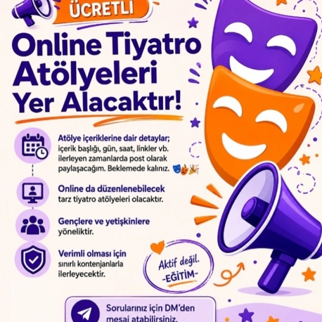 Ücretli Online Tiyatro Atölyeleri
