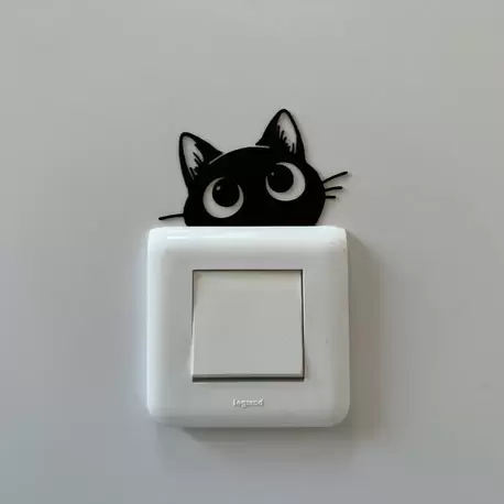 Sevimli Kedi - Priz Dekoru