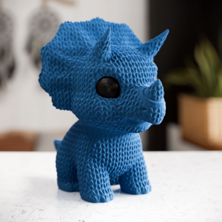 Sevimli Triceratops – 3D Örgü Tasarımı