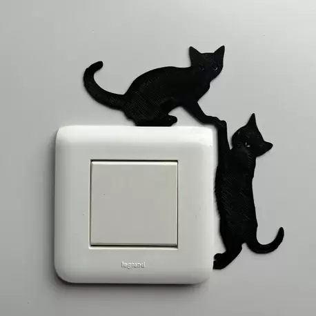2 Sevimli Kedi - Priz Dekoru