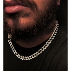 KALIN TAŞLI HİPHOP KOLYE 
