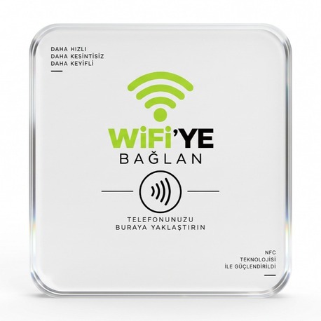 Touchify | Kafeler ve İşletmeler İçin Tek Dokunuşla Hızlı Wi-Fi Bağlantı NFC Kartı