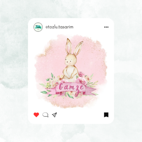 İsme Özel Bebek Çikolatası Etiketi 3,5 Cm 72 Adet