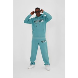 Trapstar Baskili Kanguru Cep Kapüşonlu Hoodie