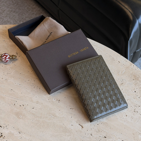 Bottega Veneta %100 Deri Cüzdan (Haki)