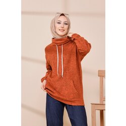 Tofisa Kiremit Balıkçı Yaka Sweatshirt 