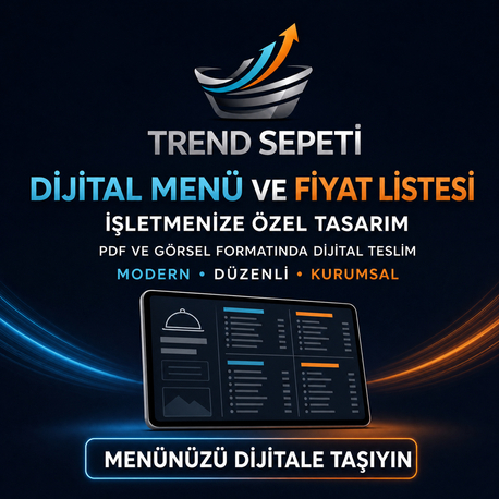 Dijital Menü ve Fiyat Listesi Tasarımı