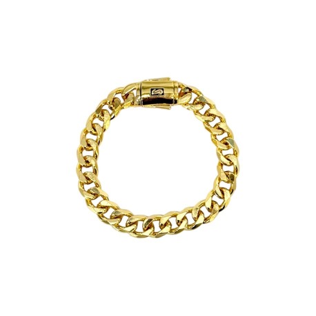 Monaco Chain Seri Klasik Gurmet 14K Bileklik
