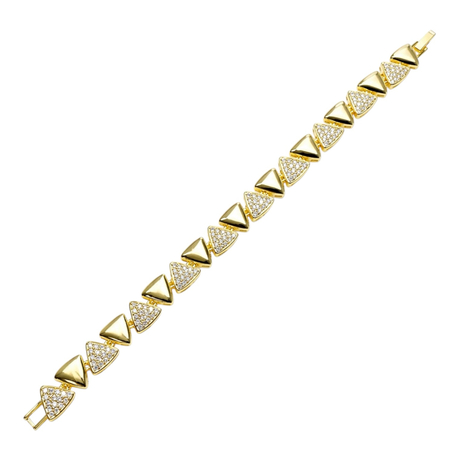 Gold Zirkon 14K Baklava Kesim Bileklik