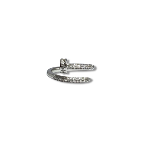 Çivi Model Zirkon Silver Yüzük