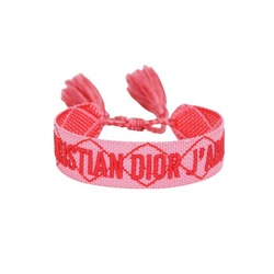 Pembe Kırmızı Dior İp Bileklik