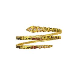 3 Sıralı Serpenti Gold Kelepçe Bileklik 