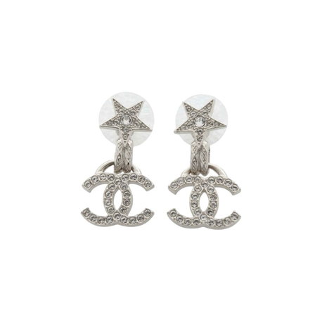 CC Sallantılı Silver Star Küpe