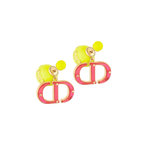 Dior Sarı Pembe İthal Küpe 